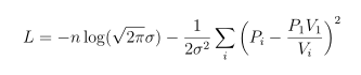 log-likelihood function